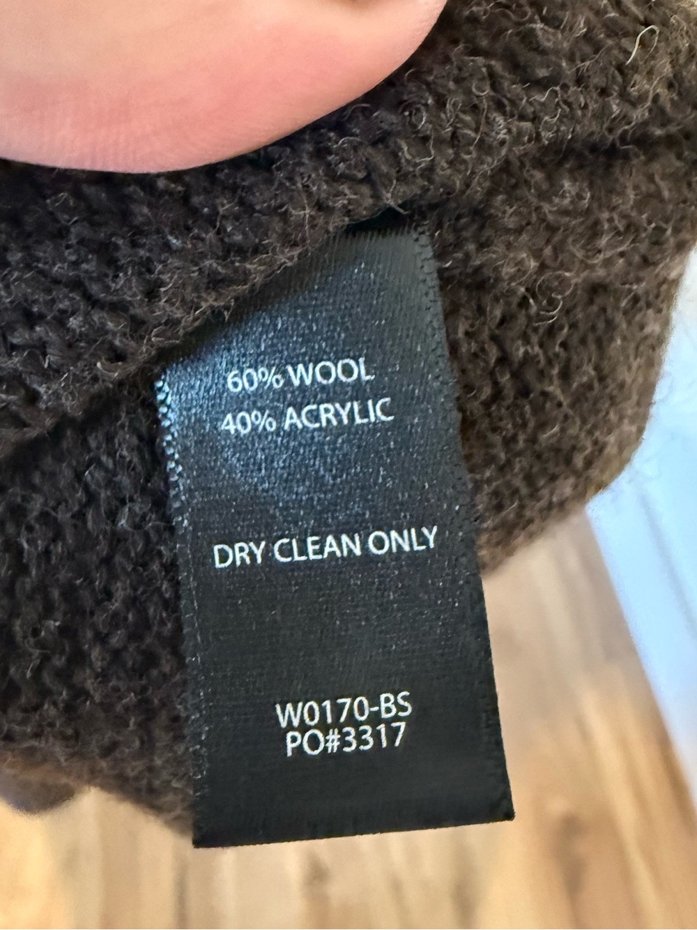 Betabrand Women's Brown Hooded Wrap Sweater L/XL Wool Cozy Fall Warm Winter - Picture 8 of 9